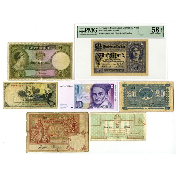 European Assortment of Issued Banknotes, 1912-1991