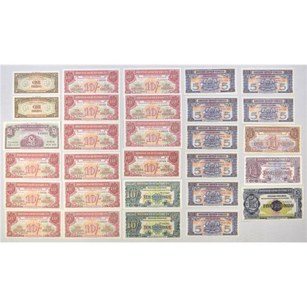 Great Britian. British Armed Forces Special Vouchers, ND (1948) to ND (1962), Issued and Specimen No