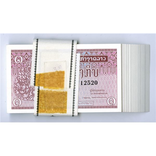 Laos. Banque Nationale du Laos, ND (1962), Sealed Package of Banknotes.