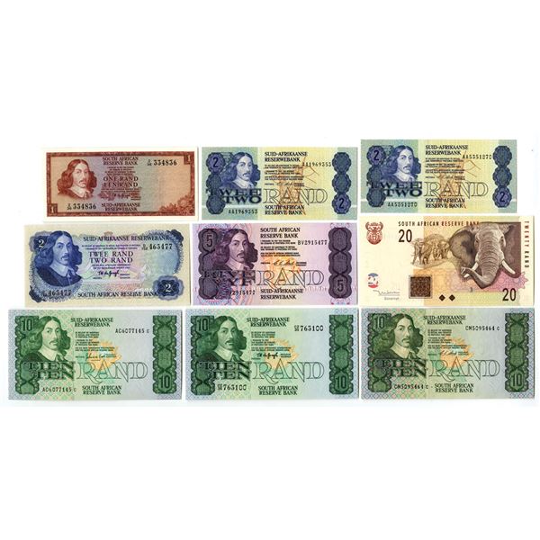 South African Reserve Bank, ND (1967) to ND (1999), Issued Banknote Assortment.