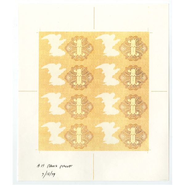 U.S. Department of Energy Gas Coupons, 1979, Underprint Proof Sheet.