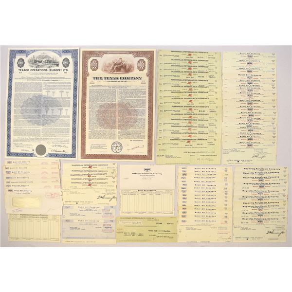 TX. Texas Oil and Petroleum Finance Collection 1940 to 1980s Texaco, Texas Co., Magnolia and Mobil G