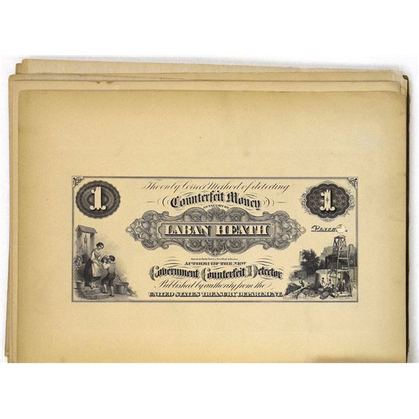 MA. Heath's Infallible Counterfeit Detector At Sight, 1867, Book