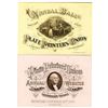 Image 1 : NY. Plate Printers Union, Annual Ball, 1899 Gentleman's and Ladies' Ticket Pair.
