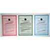 Image 1 : Finland. Finnish Export Credit Ltd., 1990. Lot of 3 Specimen Coupon Bonds, XF-AU. WLG