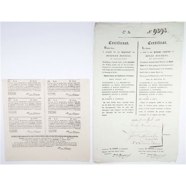Netherlands. General Ledger of Public Debt of the Imperial Depreciation Commission 1836 I/U Bond Pay