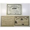 Image 1 : MA. ME.. Massachusetts and Maine National Bank Stock Certificate Trio, 1884 to 1897