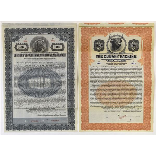 ME. MA., Butchers' Slaughtering and Melting Assoc. & Cudahy Packaging Co., 1916 to 1923, Specimen Bo