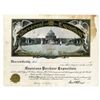 Image 1 : MO. Louisiana Purchase Exposition - Certificate of Attendance, 1904, Unissued Certificate