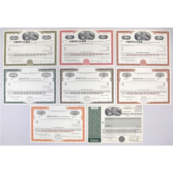 DE. Hercules Inc., 1983 to 2008, Specimen Bond Collection.