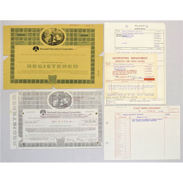 Rockwell International Corp., ca. 1973 to 1974, Design Proof Production File.