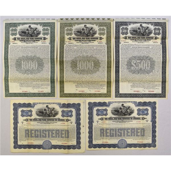 Steel and Tube Co. of America, 1918 to 1921, Specimen Bond Quintet.