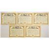 Image 1 : NJ. American Thread Co., 1931 to 1939, I/C Stock Certificate Quintet.