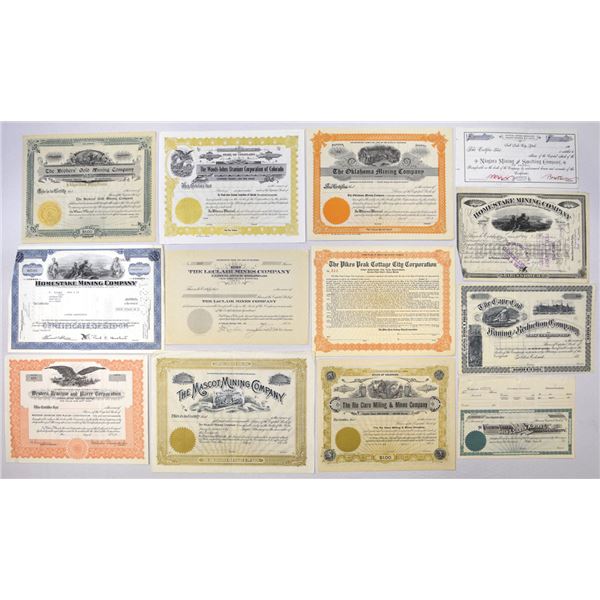 Mining Related Stock Certificates, 1880 to 1975