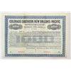 Image 1 : CO. Colorado Southern, New Orleans & Pacific Railroad Co., 1907, Specimen Bond.