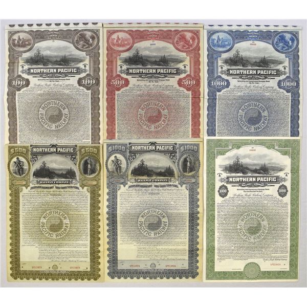 MN. Northern Pacific Railway Co., 1896 to 1914, Specimen Bond Assortment.