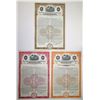 Image 1 : NJ. New York, Susquehanna and Western Railroad Co., 1953, Specimen Coupon Bond Trio.
