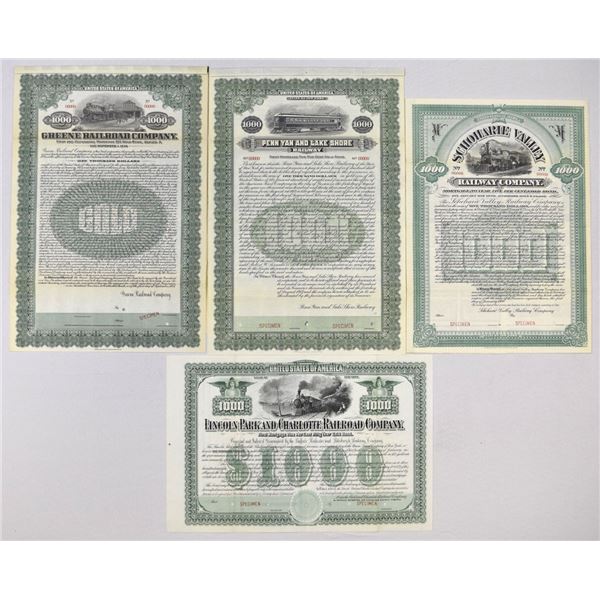 New York Railroad Specimen Bond Collection, 1899 to 1924, Upstate Railway Issues