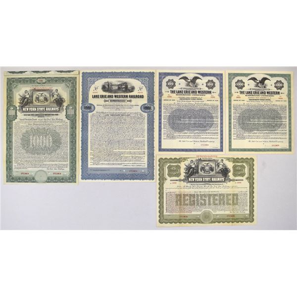 New York Railroad Specimen Bond Collection, 1917 to 1921, Equipment Trust and Consolidated Mortgage 