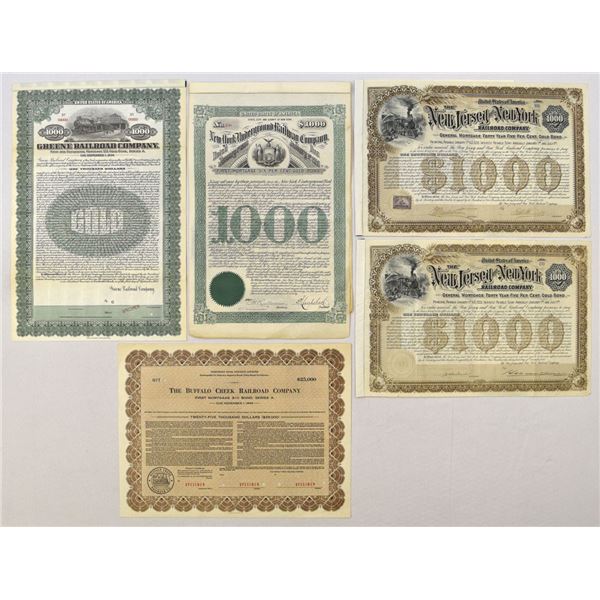 NY. New Based Railroads I/U and Specimen Bonds, 1890 to 1940.