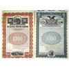Image 1 : New York and Pennsylvania, 1898 and 1906, Specimen Gold Coupon Bond Pair.