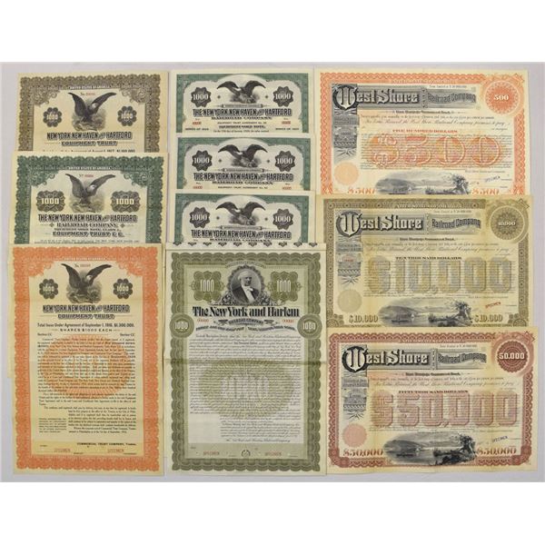 New York and Pennsylvania Specimen Bond Assortment, 1897 to 1920.