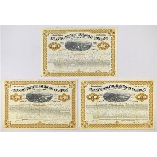 Atlantic and Pacific Railroad Co., 1880, I/U Bond Trio