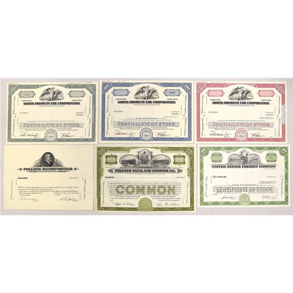 Railroad and Rolling Stock Specimen and Proof Stock Certificates, 1940s to 1971.