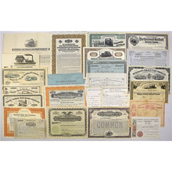 Railroad Stock and Bond Collection, 1854 to 1954