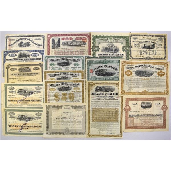 Railroad Stock and Bond Collection, 1880 to 1939