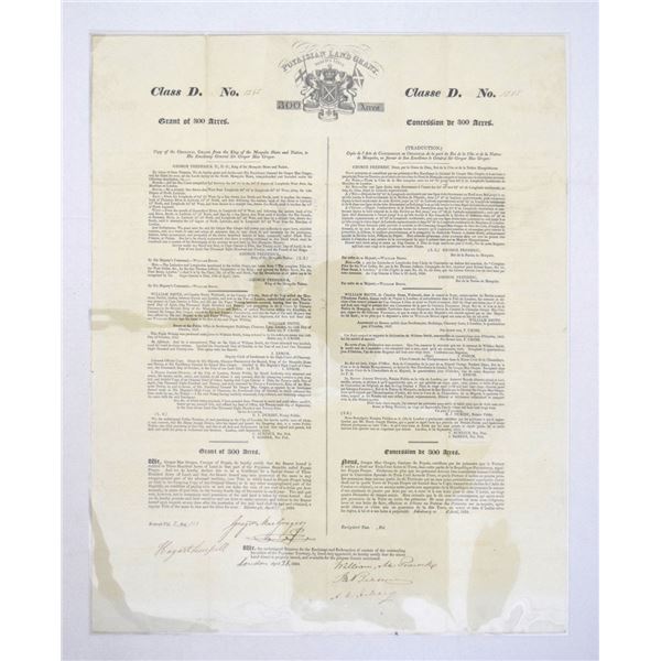 Great Britian. Poyais Land Grant for 300 Acres, 1834, I/U Certificate - Gregor MacGregor Scheme.