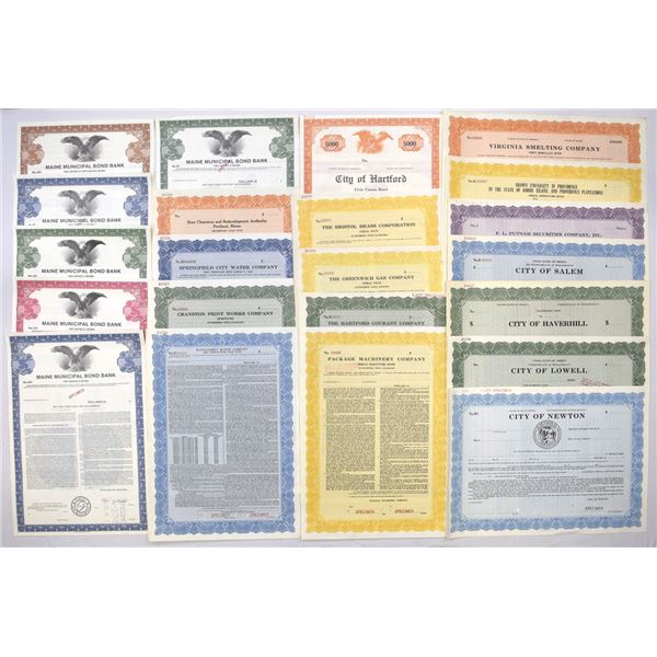 New England Specimen Municipal Bond Collection, 1982 to 1991