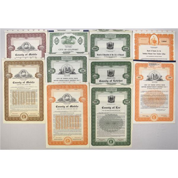 Southern United States Municipal and Government Bonds, 1940 to 1949