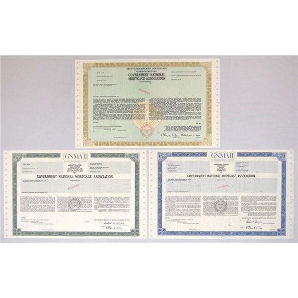 D.C., Government National Mortgage Association (GNMA II), 1980s to 1990s, Specimen Mortgage-Backed C