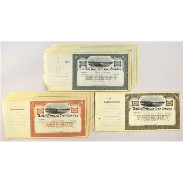 CA. Northern Water and Power Co., ND (1920s), Unissued and Void Stock Certificates.
