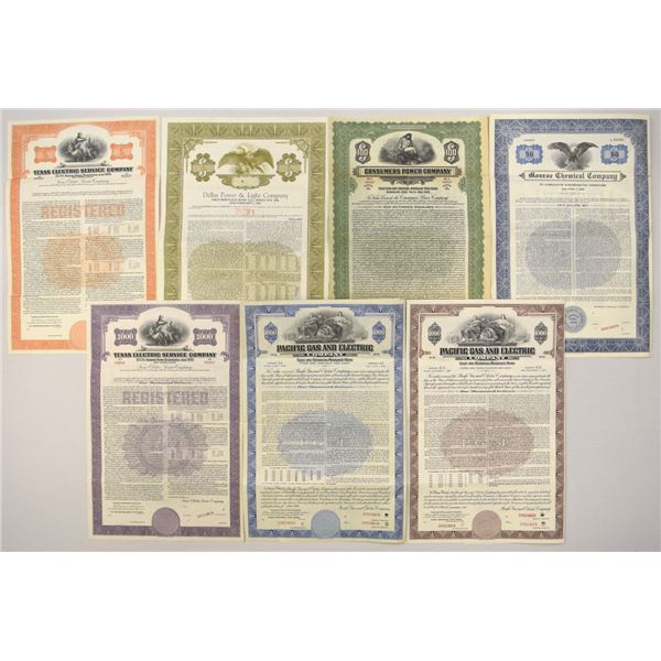 CA. TX. Electric Utility & Industrial Bond Group, 1928 to 1963, Power and Chemical Issuers