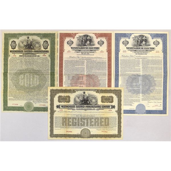PA. Westinghouse Electric Corp., 1920 to 1951, Specimen Bond Quartet.