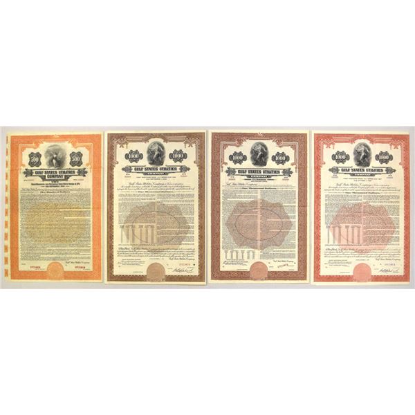 TX. Gulf States Utilities Co., 1926 to 1957 Specimen Bond Group of 4