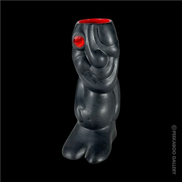 BLACK JEWEL "LAVA TOE" MUG BY PIE EYED TIKIS SIGNED & NUMBERED 5/30.