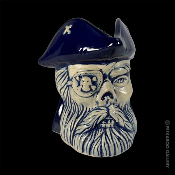 MUNKTIKI BLUE & WHITE "BLACKBEARD'S GHOST" TIKI MUG.