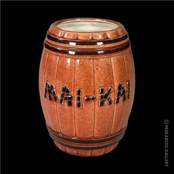 VINTAGE MAI-KAI LIGHT BROWN RUM BARREL TIKI MUG.
