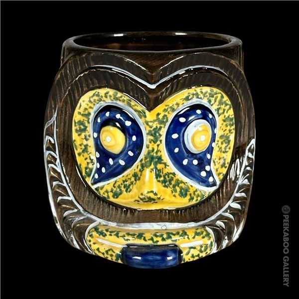 VERY RARE MAI-KAI "OWL FACE" HANDLED HOT DRINK TIKI MUG.