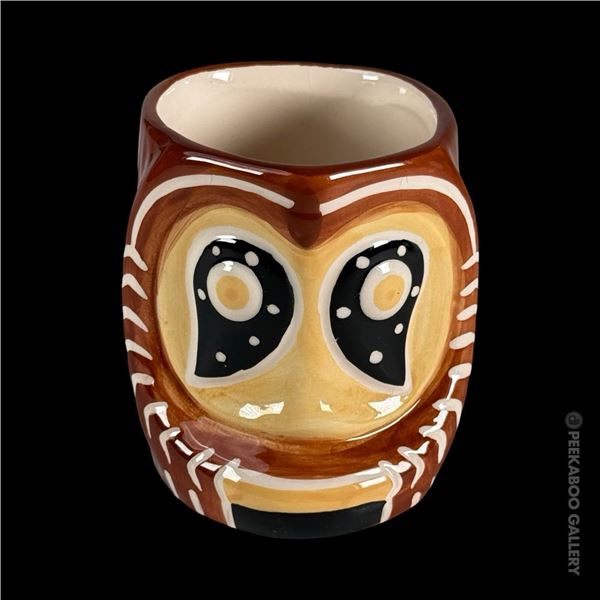 MAI-KAI ABELAM "OWL MASK" HANDLED TIKI MUG.
