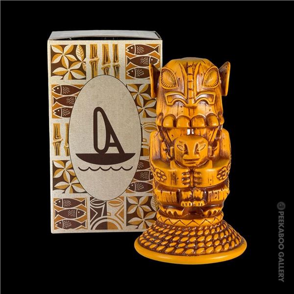 OCEANIC ARTS ALOHA, OA! EXHIBITION MUG BROWN IN ORIG BOX.