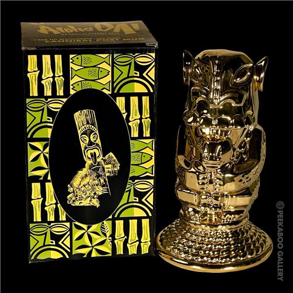 OCEANIC ARTS ALOHA, OA! EXHIBITION MUG GOLD IN ORIG BOX.