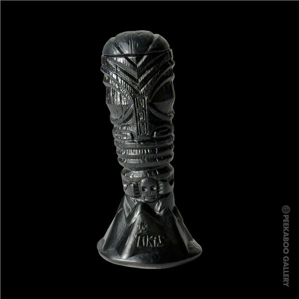 EXOTIKON "THE TIKIS" - COCO JOE'S SATIN BLACK COLORWAY FESTIVAL TIKI MUG.