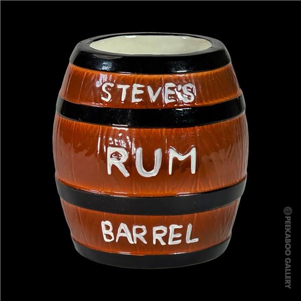 STEVE CRANE and ASSOCIATES STEVE'S RUM BARREL MUG.