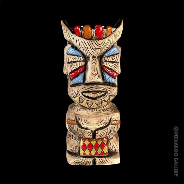 MUNKTIKI 2nd EDITION "WITCH DOCTOR BLUE" TIKI MUG SIGNED & NUMBERED.