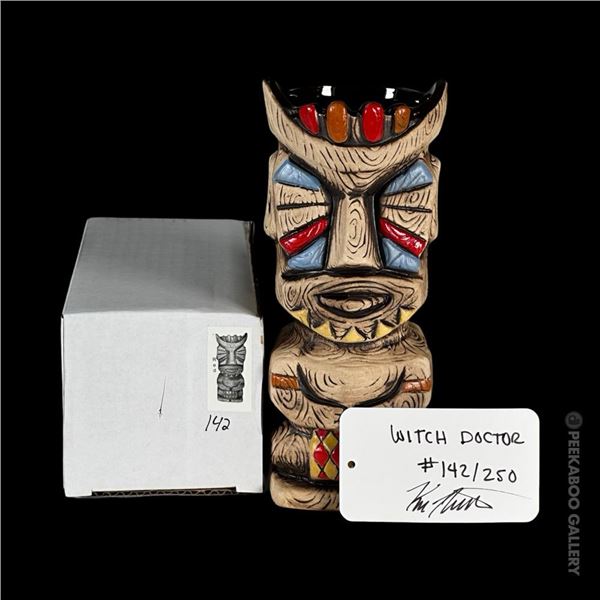 MUNKTIKI 1st EDITION "WITCH DOCTOR RED" TIKI MUG SIGNED & NUMBERED.