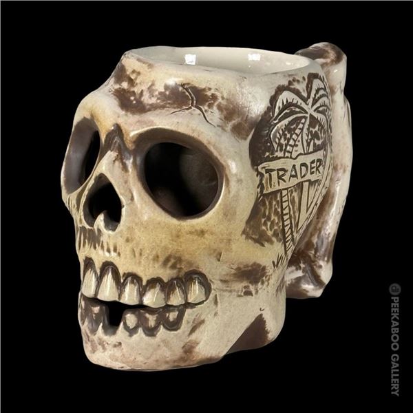 SOLD OUT - TRADER VIC'S "DIABLO PO'O" HANDLED SKULL MUG BY TIKI DIABLO w/ LIGHTS.